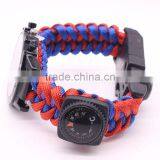 Emergency Paracord Outdoor Watch Bracelet With Fishing Kit Paracord Survival Watch thumbnail-4