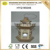 Laser Engraved Wooden LED Lantern Wholesale thumbnail-1