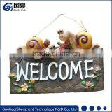 Attractive Welcome Snail Garden Sign Statue thumbnail-1