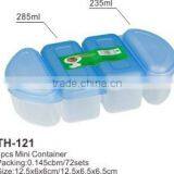 Plastic Food Storage Box,4 Pcs Mini Container,food Container Set thumbnail-5