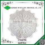Stylish Crochet White Round Placemat thumbnail-2