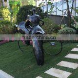 Fiberglass Lover Sculpture With Bike thumbnail-4