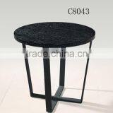 C8043 Cheap Black Metal Leg Mdf Wood Top Coffee Table for Cafe thumbnail-1