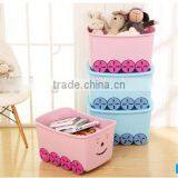 Hot Sale PP Kids' Toy Storage Box With Wheels&lid thumbnail-2