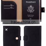 Black Hot Selling Genuine Leather Rfid Travel Passport Holder thumbnail-2
