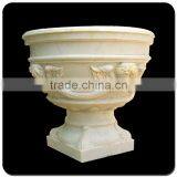 Big Outdoor Flower Pots Marble Stone Flowerpot for Sale thumbnail-1