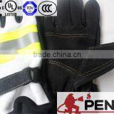 Sheepskin Fire Retardant 3m Reflective Black Cuff Hand Protected Police Cleaner Worker Fireman Gloves thumbnail-4