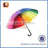 27" Golf Rainbow 24ribs Umbrella in Pongee Fabric Umbrella to South America