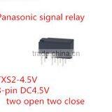 Signal Relay TXS2-4.5V 8-pin DC4.5V Two Open Two Close thumbnail-1