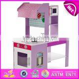 New Style Double-sided Pretend Play Wooden Kids Play Kitchen Set W10C274 thumbnail-1