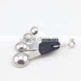 Black Handle 4pcs Stainless Steel Measuring Spoons thumbnail-6