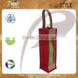 One Bottle Wine Bag With PU Handle thumbnail-2