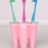 ABS Teeth Shaped Toothbrush Stand or Toothbrush Holder (pink) thumbnail-1