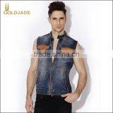2013 New Denim Jacket Fashion Men Sleveless thumbnail-1
