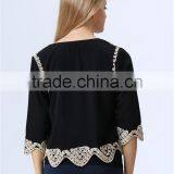Guangzhou Factory Casual Beautiful Lady Blazer /Jacket With Embroideried Detail for Ladies thumbnail-2