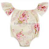 Summer Infant Girls off Shoulder Romper Floral Short Alls thumbnail-6