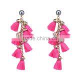 Bohemian Colorful Tassel With Rhinestone Dangle Earrings for Women Jewelry thumbnail-4