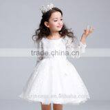 Guangzhou Children Clothes Girls Lace Fancy Dress White Spring Dress Children thumbnail-3