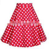 2017 Girls Long Dresses Women's Pleated Vintage Skirts Floral Print Casual Midi Skirt thumbnail-3