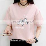 2017 OEM Anti-Wrinkle Unique Design Amazing Quality Hot-selling Best Choice Short Sleeve Casual 3D T-shirt Women thumbnail-3