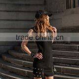 Women Summer Sex Black Dress With Eyelets And Zipper Extravagant Dress thumbnail-3
