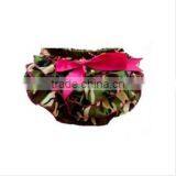 2014 Fashion Popular Camo w Hot Pink Lace Cotton Baby Diaper Cover /Petti Bloomers Low Price Wholesale thumbnail-1