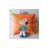 Cute Snoopy Silk Throw Pillows For Sofa , 100% Wool Square Quilted Cushion thumbnail-1