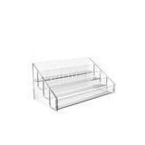 4 Tier Acrylic Display Stand Clear Counter Display Holders For Brochures