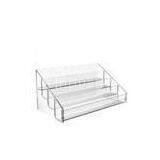 4 Tier Acrylic Display Stand Clear Counter Display Holders For Brochures