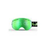 Fashionable Green Polarized Ski Glasses OTG Snowboarding Goggles with PC Lens