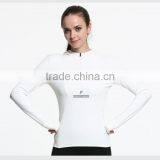 Running Gym Hoodie T- Shirt Women Fitness Tights Shirt thumbnail-2