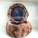 Musquash Round Fur Hat Flatcap With Russian Style thumbnail-5