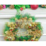 Pine Tree Leaves Christmas Wreath Door Decoration Holiday Wreath Circle Rattan Cane Hanging Decoration thumbnail-2