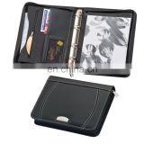 new fashion portable PU leather planner notebook set with mini calculator and cards/pen holder NOTEBO908-7