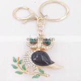 Cute Owl Keychain Rhinestone Purse Bag Pendant Charm Keyring Key Chain