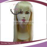 Cheap Orange Color Straight Synthetic Hair Party Wigs With Neat Bang thumbnail-6