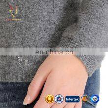 Cashmere V Neck Jumper Sweaters Women Elbow Patch Sweater Women thumbnail-4