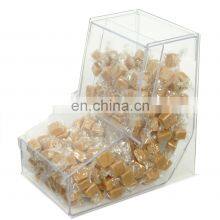 Custom Candy Dispenser Wholesale Pet Food Bin Clear Acrylic Candy Display Stand