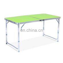 Portable Outdoor Furniture Adjustable Aluminium Dining Picnic Table Bbq Camping Folding Table With Umbrella Hole