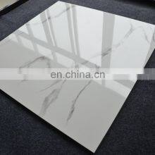 HB6452 Building Polished Porcelain White Marble Look Floor Tiles thumbnail-5