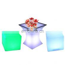 Illuminated Led Cube Seat Led Cube Lighting up Chair Led Counter Stool Coffee Shop Chair Cube thumbnail-1