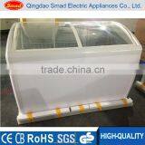 138L White Glass Small Refrigerator Freeze Ice Cream