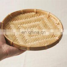Set 3 Wall Decor Handmade Woven Round Bamboo Tray thumbnail-3