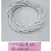 Hot Popular Heart Shaped Wall Decoration White Color Full Willow Round Shape Flower Wreath thumbnail-2