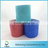 New Fashion High Quality 24 Lines Colorful Rigid Plastic Rhinestone Mesh