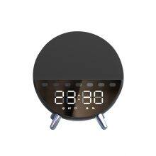 High Quality Alarm Clock Bluetooth Speaker With LED Display Wireless Charger for Mobile Phone Portable on Table Wireless Speaker thumbnail-1