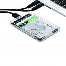 2.5 Inch Transparent HDD SSD Case With USB 3.0 Type C External Laptop SATA Hard Drive Disk Enclosure thumbnail-2