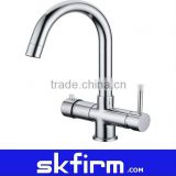 Deck Mounted Dual Handle Kitchen Brass Faucet For Water Purification(SK-5301)