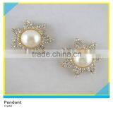 Charms Sew on Crystal Mix White Pearls 18mm Diameter Shoes Decoration thumbnail-5