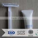 Plastic Handle double Blades Men's Disposable Razor /hotel dental kit